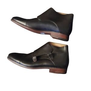 Aldo high monk Strap Black Leather Monk Strap Ankle Boots